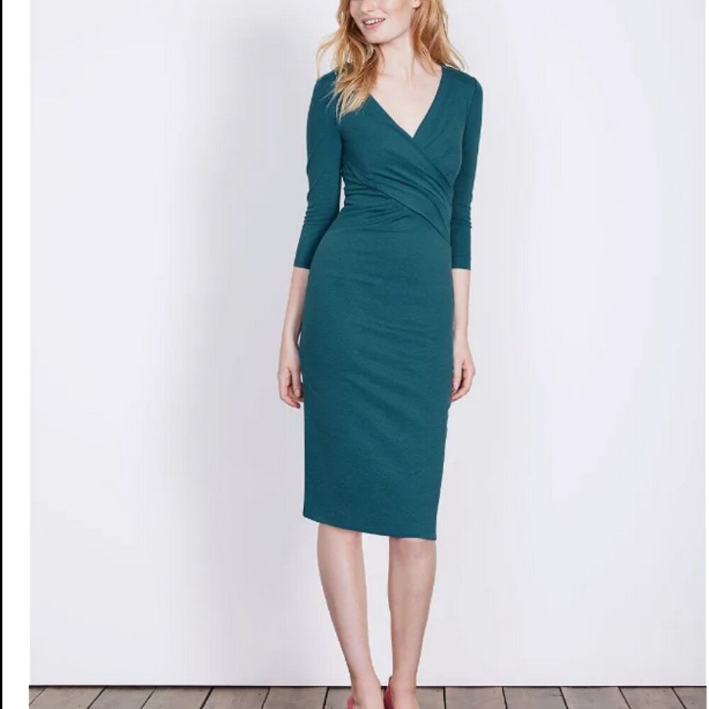 Boden Connie Ponte Dress (6R) Dark Cyan